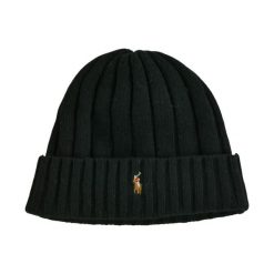 Second life - Czapka męska Polo Ralph Lauren - Jak nowy. Czarne czapki męskie Ralph Lauren, bez wzorów, eleganckie. Za 212.96 zł.