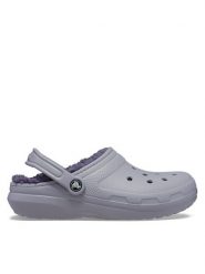 Crocs Klapki Classic Lined Clog 203591 Fioletowy. Fioletowe klapki damskie Crocs, bez wzorów, z tworzywa sztucznego, bez obcasa. Za 259.99 zł.