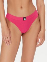 HUGO Stringi Thong Rib 50496809 Różowy. Czerwone stringi damskie Hugo, xl, bez wzorów. Za 59.99 zł.