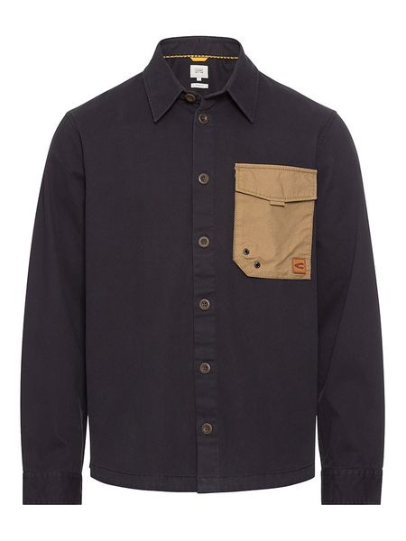 Camel Active Koszula w kolorze granatowym rozmiar: L. Niebieskie koszule męskie Camel Active, l, bez wzorów, z bawełny, bez kołnierzyka, bez ramiączek. Za 192.79 zł.