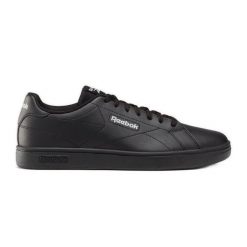 Buty Reebok Court Clean 100074370 czarne. Czarne buty sportowe na co dzień męskie z gumy, bez zapięcia. Za 354.72 zł.