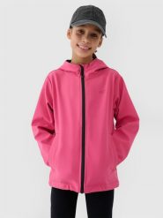 Куртка softshell вітрозахисна мембрана 5000 для дівчаток - рожевий. Kurtki softshell damskie 4f, bez wzorów, z softshellu, bez kaptura. W wyprzedaży za 1,099.90 zł.