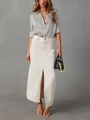 LA Angels Bluzka w kolorze czarno-białym rozmiar: L. Białe bluzki damskie LA Angels, l, bez wzorów, bez kołnierzyka, bez ramiączek. Za 113.90 zł.