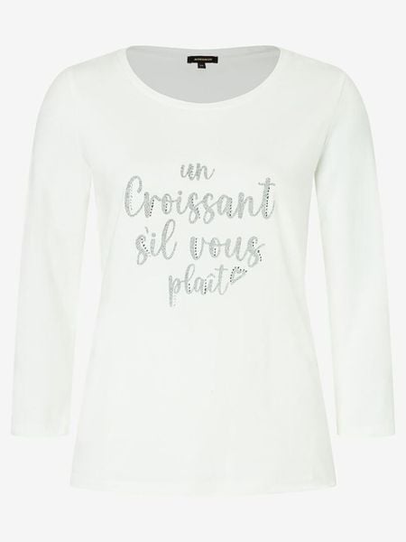 More & More Koszulka w kolorze białym rozmiar: 40. Białe bluzki damskie MORE & MORE, bez wzorów, z bawełny, bez kołnierzyka. Za 93.07 zł.