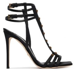 Sandały Elisabetta Franchi. Czarne sandały damskie Elisabetta Franchi, bez wzorów, bez obcasa, na szpilce. Za 2,509.00 zł.