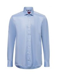 Finshley & Harding Koszula Mężczyźni Slim Fit Bawełna niebieski, 45. Niebieskie koszule męskie Finshley & Harding, m, bez wzorów, z bawełny, bez kołnierzyka, bez ramiączek. Za 199.95 zł.