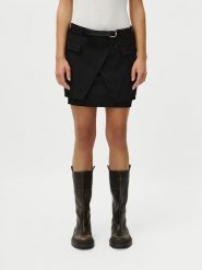 LeGer Spódnica "Jeromina" w kolorze czarnym rozmiar: 36. Czarne spódniczki damskie LeGer, bez wzorów, ze skóry, z podwyższonym stanem, mini. Za 121.99 zł.