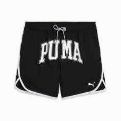 Kąpielówki męskie Puma SWIM TRACK MID czarne 93884502 r XL. Czarne kąpielówki męskie Puma, m, bez wzorów, z tkaniny, na fitness i siłownię. Za 157.02 zł.