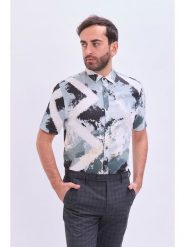 Marks & Spencer Koszula w kolorze morsko-białym rozmiar: XXL. Niebieskie koszule męskie Marks & Spencer, xxl, bez wzorów, bez kołnierzyka, bez ramiączek. Za 57.06 zł.