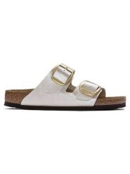 Birkenstock Klapki "Arizona" w kolorze kremowym rozmiar: 36. Brązowe klapki damskie Birkenstock, bez wzorów, bez obcasa. Za 420.22 zł.