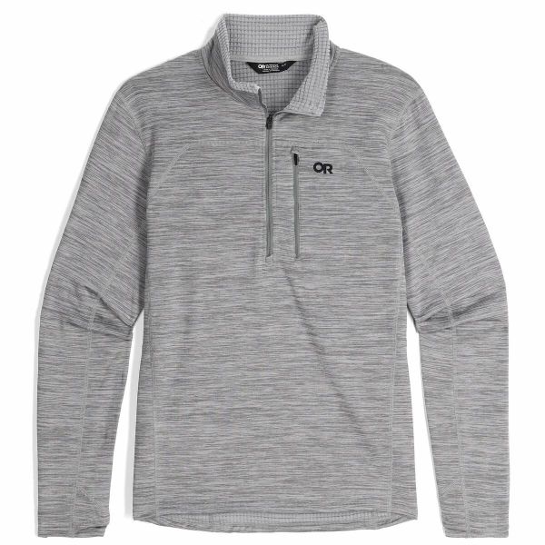 Bluza polarowa zapinana do połowy Outdoor Research Vigor Grid. Szare bluzy bez kaptura męskie OUTDOOR RESEARCH, l, z polaru. Za 427.50 zł.