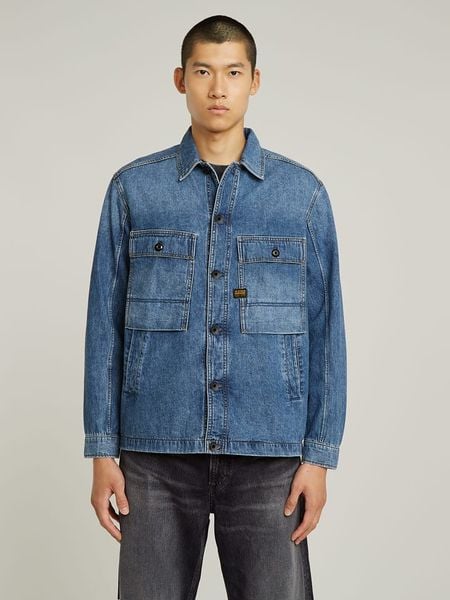 G-Star Kurtka dżinsowa w kolorze niebieskim rozmiar: S. Niebieskie kurtki męskie G-Star, s, bez wzorów, retro, bez kaptura. Za 264.95 zł.