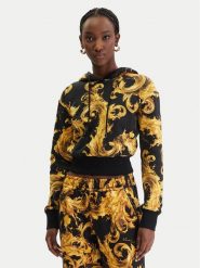 Versace Jeans Couture Bluza 80HAI313 FS196 Czarny Regular Fit. Czarne bluzy bez kaptura damskie Versace Jeans Couture, m, z bawełny. Za 1,489.00 zł.