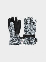 4F Rękawiczki narciarskie Thinsulate dziewczęce - multikolor XL. Brązowe rękawiczki dziecięce 4f, z dzianiny, bez ramiączek. Za 129.99 zł.