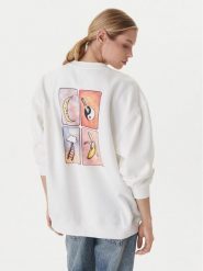 RVCA Bluza Spanky Loteria 23B463501 Biały Oversize. Białe bluzy bez kaptura damskie RVCA, l, z bawełny. Za 349.99 zł.