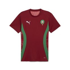 Męska koszulka przedmeczowa Maroko PUMA Intense Red Archive Green. Czerwone t-shirty sportowe męskie Puma, m, bez ramiączek, do piłki nożnej. Za 269.00 zł.