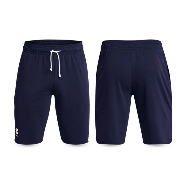 Spodenki fitness męskie UNDER ARMOUR Rival Terry Szorty. Niebieskie szorty męskie Under Armour, m, na fitness i siłownię. Za 92.99 zł.