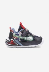 Granatowe Płaskie Buty Sportowe Sneakersy na Rzep z Nadrukiem i Perforacją Senavia. Niebieskie sukienki niemowlęce Born2be, bez wzorów, z bawełny, bez ramiączek. Za 39.99 zł.