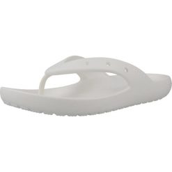 Japonki unisex Crocs 209402100. Białe klapki damskie Crocs, bez wzorów, z gumy, bez obcasa. Za 192.00 zł.