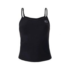 Damski tank top IQ Intelligence Quality Jumora. Czarne topy sportowe damskie IQ, l, bez wzorów, z nylonu, bez ramiączek. Za 142.47 zł.