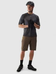 4F Spodenki rowerowe MTB męskie - brązowe L. Brązowe szorty męskie 4f, l, z elastanu, rowerowe. W wyprzedaży za 139.99 zł.