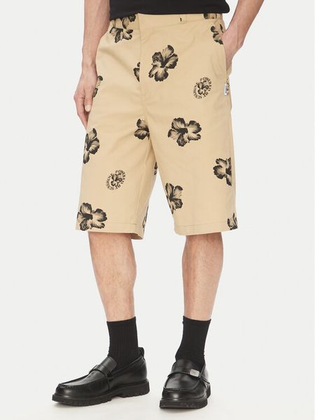 HUGO Szorty materiałowe Damo242 50542159 Beżowy Baggy Fit. Brązowe szorty męskie Hugo, z bawełny, bez kołnierzyka. Za 259.99 zł.