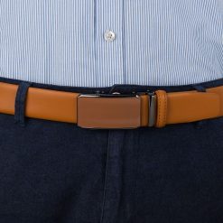 Pasek męski skórzany 3,5 cm klamra automatyczna Beltimore camelowy 02-592 : Rozmiar pasków - r.105-120 cm. Paski męskie bez wzorów, ze skóry, wizytowe. Za 64.99 zł.