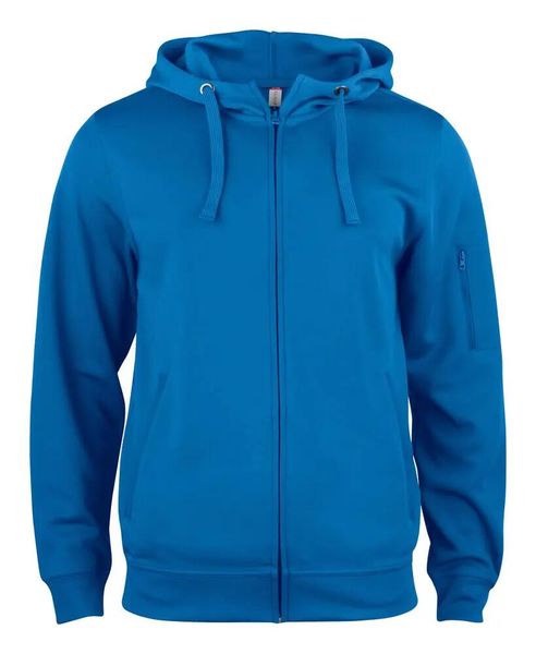 Clique Bluza z kapturem Basic Active Full Zip – 100% poliester. Niebieskie bluzy z kapturem męskie CLIQUE, s, z poliesteru. Za 202.91 zł.