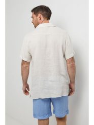 Lin Passion Lniana koszula w kolorze kremowym rozmiar: XL/XXL. Brązowe koszule męskie Lin Passion, xl, bez wzorów, ze lnu, bez kołnierzyka, bez ramiączek. Za 209.82 zł.