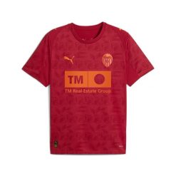 Koszulka wyjazdowa Valencia CF 2025/26. Czerwone t-shirty sportowe męskie Puma, bez ramiączek, do piłki nożnej. Za 515.00 zł.