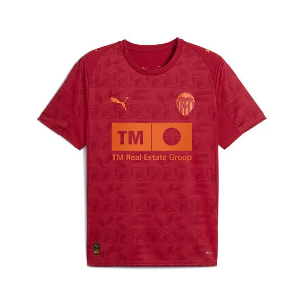 Koszulka wyjazdowa Valencia CF 2025/26. Czerwone t-shirty sportowe męskie Puma, bez ramiączek, do piłki nożnej. Za 515.00 zł.