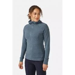 Bluza trekkingowa damska Rab Nexus Hoody. Niebieskie bluzy bez kaptura damskie RAB, l. Za 379.99 zł.