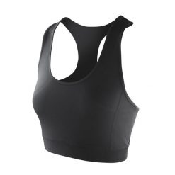 Top Damski / Damski Impact Softex Crop Top. Czarne topy damskie SPIRO, l, bez wzorów, bez ramiączek. Za 63.99 zł.
