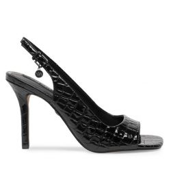 Sandały Nine West. Czarne sandały damskie Nine West, bez wzorów, bez obcasa, na szpilce. Za 239.99 zł.