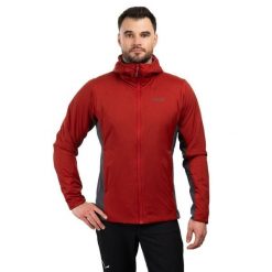 Kurtka trekkingowa męska Xenair Alpine Flex. Czerwone kurtki męskie RAB, m, bez wzorów, sportowe, z kapturem. Za 899.99 zł.