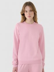 4F Bluza dresowa nierozpinana bez kaptura damska - różowa L. Czerwone bluzy bez kaptura damskie 4f, l, z bawełny. W wyprzedaży za 79.99 zł.