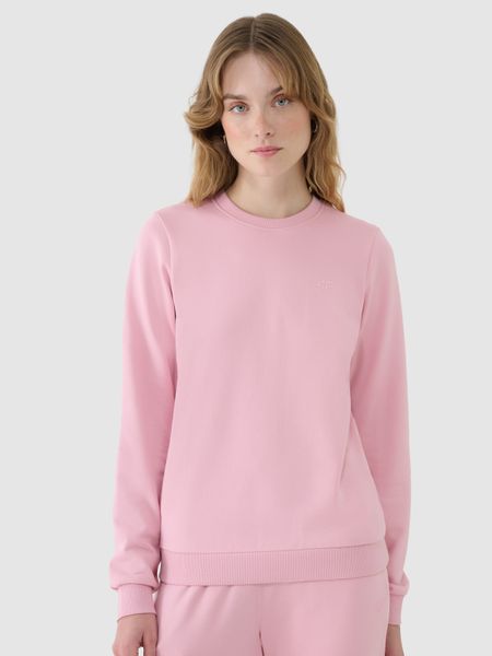 4F Bluza dresowa nierozpinana bez kaptura damska - różowa L. Czerwone bluzy bez kaptura damskie 4f, l, z bawełny. W wyprzedaży za 79.99 zł.