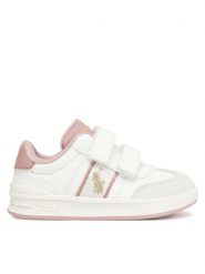 Polo Ralph Lauren Sneakersy Heritage Court III T-Toe Ez RL03360101 Biały. Białe buty sportowe dziewczęce Polo Ralph Lauren, bez wzorów, ze skóry, bez zapięcia. Za 339.99 zł.