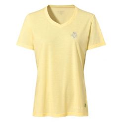 Damska koszulka z nadrukiem VAUDE Skomer III. Białe bluzki damskie Vaude, s, bez wzorów, sportowe, bez kołnierzyka, bez ramiączek. Za 196.65 zł.