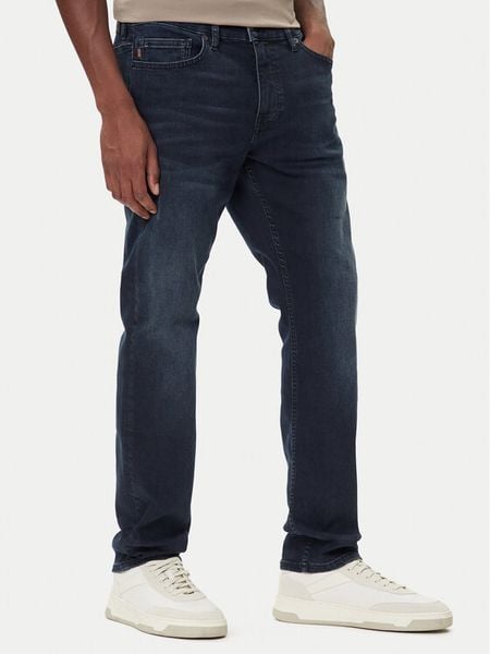 BOSS Spodnie materiałowe Sisla-9 50544866 Czarny Regular Fit. Czarne spodnie materiałowe męskie Boss, bez wzorów, z bawełny. Za 469.99 zł.