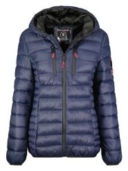 Geographical Norway Kurtka pikowana w kolorze granatowym rozmiar: XXL. Niebieskie kurtki damskie Geographical Norway, xxl, bez wzorów, bez kaptura. Za 219.08 zł.