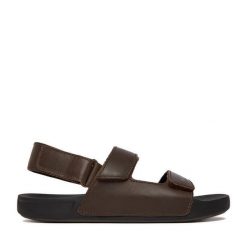 Sandały Quiksilver. Brązowe sandały męskie Quiksilver, bez zapięcia. Za 179.99 zł.
