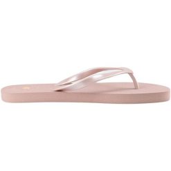 Klapki damskie 4F F018A. Brązowe klapki damskie 4f, bez wzorów, z gumy, bez obcasa. Za 69.99 zł.
