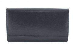 Portfel skórzany BARBERINI'S czarny 7046-1. Czarne portfele damskie Barberinis, bez wzorów, ze skóry. Za 169.99 zł.