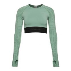 Top treningowy longsleeve damski Gymshark Vision Crop Top. Zielone topy sportowe damskie Gymshark, xl, bez wzorów, bez ramiączek. Za 109.99 zł.