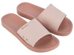 Klapki damskie obuwie plażowe Ipanema Classic Slide Fem. Czerwone klapki damskie Ipanema, z aplikacjami, z gumy, bez obcasa, na płaskiej podeszwie. Za 79.00 zł.