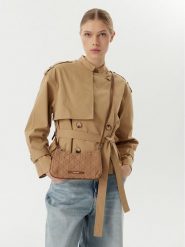 Calvin Klein Torebka Emblem Aop LV04F1164G Brązowy. Brązowe torebki klasyczne damskie CALVIN KLEIN, bez wzorów, z materiału, bez dodatków. Za 329.99 zł.