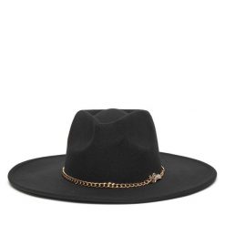 Kapelusz Guess. Czarne kapelusze damskie Guess, z aplikacjami. Za 239.99 zł.