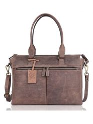 SPARWELL Skórzana torebka "Tenacious" w kolorze brązowym - 37,5 x 29 x 9,5 cm rozmiar: onesize. Brązowe torby na laptopa damskie SPARWELL, bez wzorów, z materiału. Za 289.88 zł.