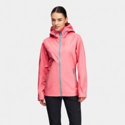 Kurtka trekkingowa 2,5 warstwowa damska Alpinus Rocchetta. Czerwone kurtki damskie Alpinus, l, bez wzorów, bez kaptura. Za 399.00 zł.